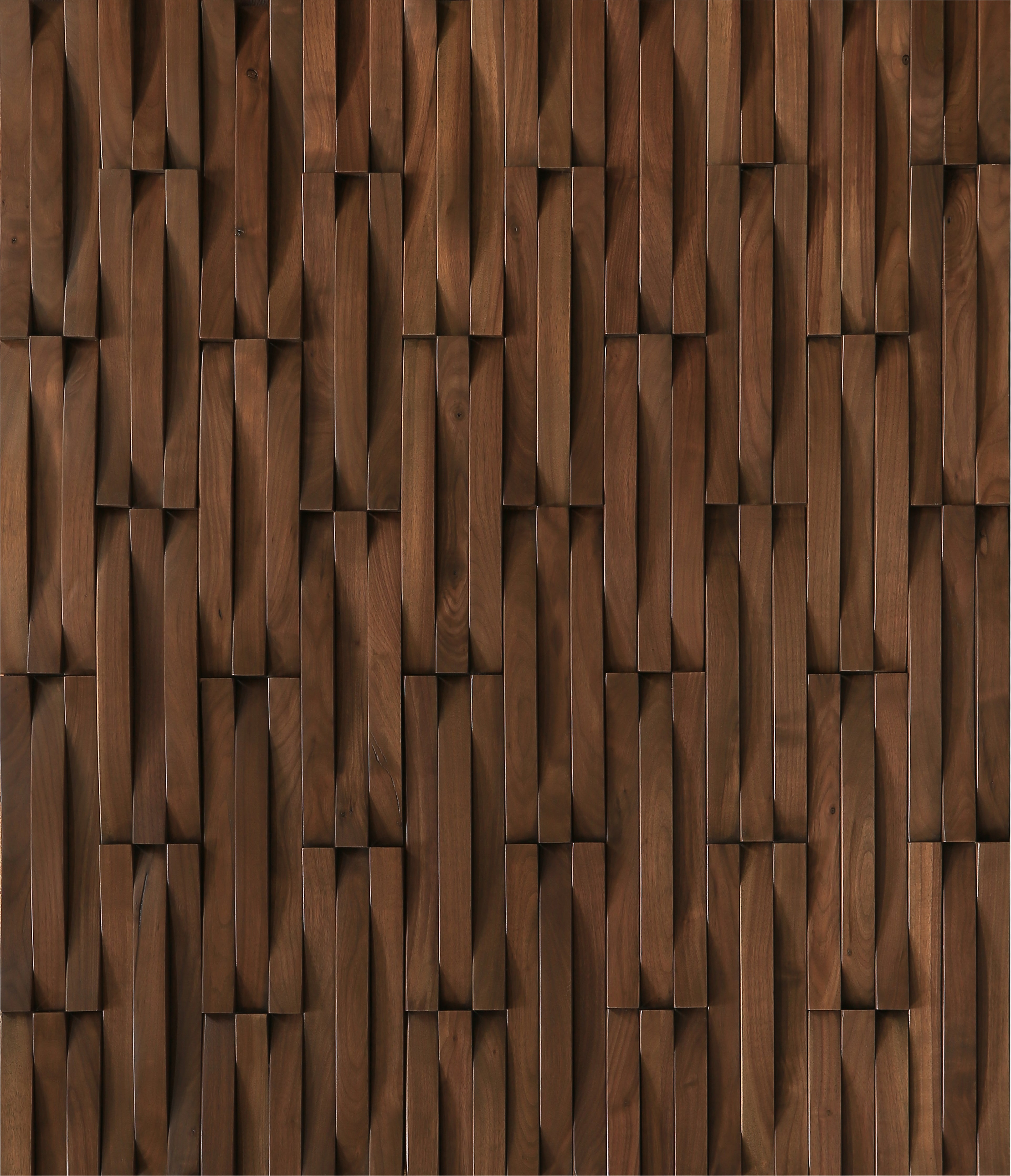 duchateau inceptiv krescent stout walnut three dimensional wall natural wood panel conversion varnish for interior use distributed by surface group international