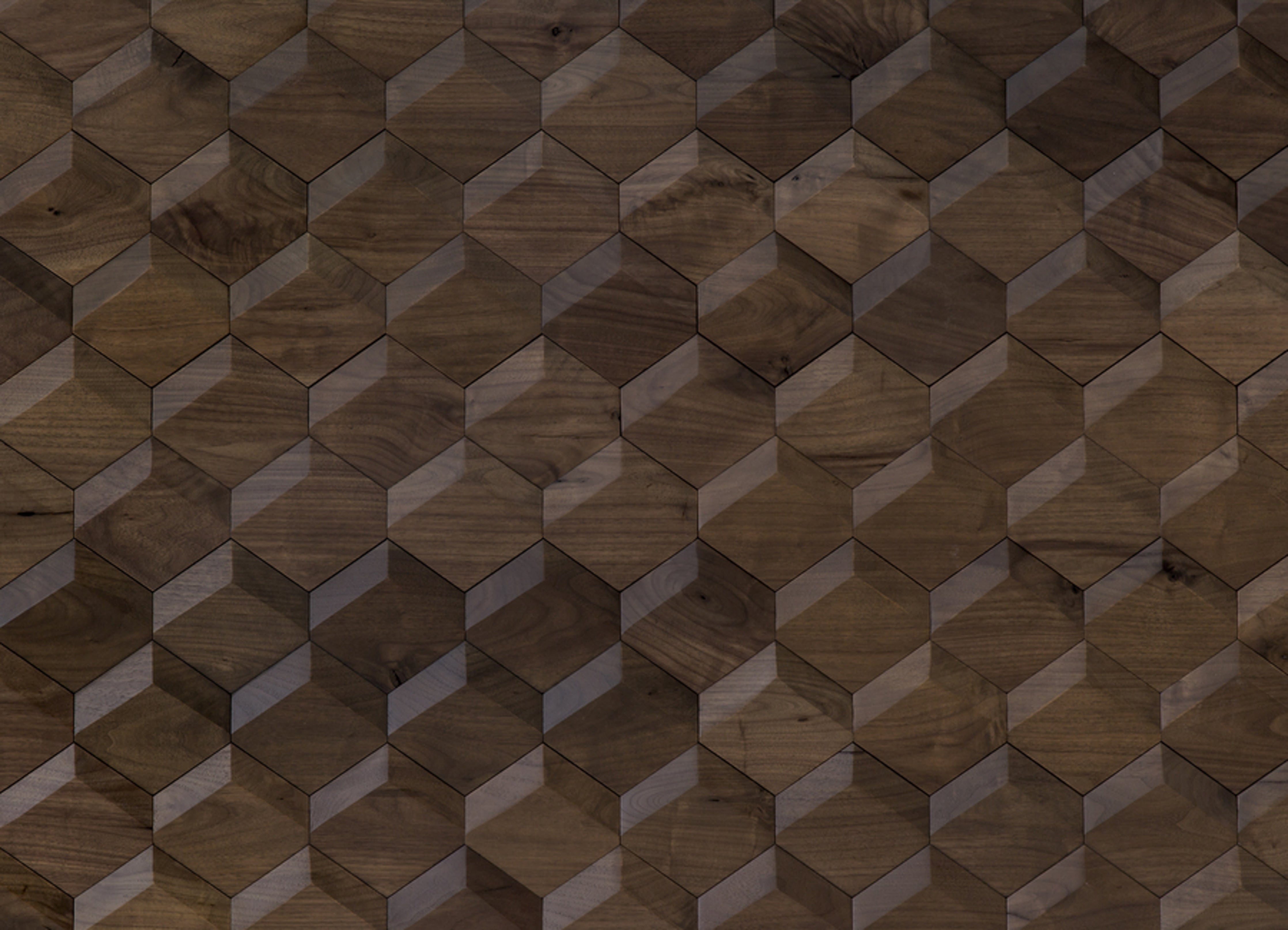 duchateau inceptiv metamorphosis stout walnut three dimensional wall natural wood panel conversion varnish for interior use distributed by surface group international