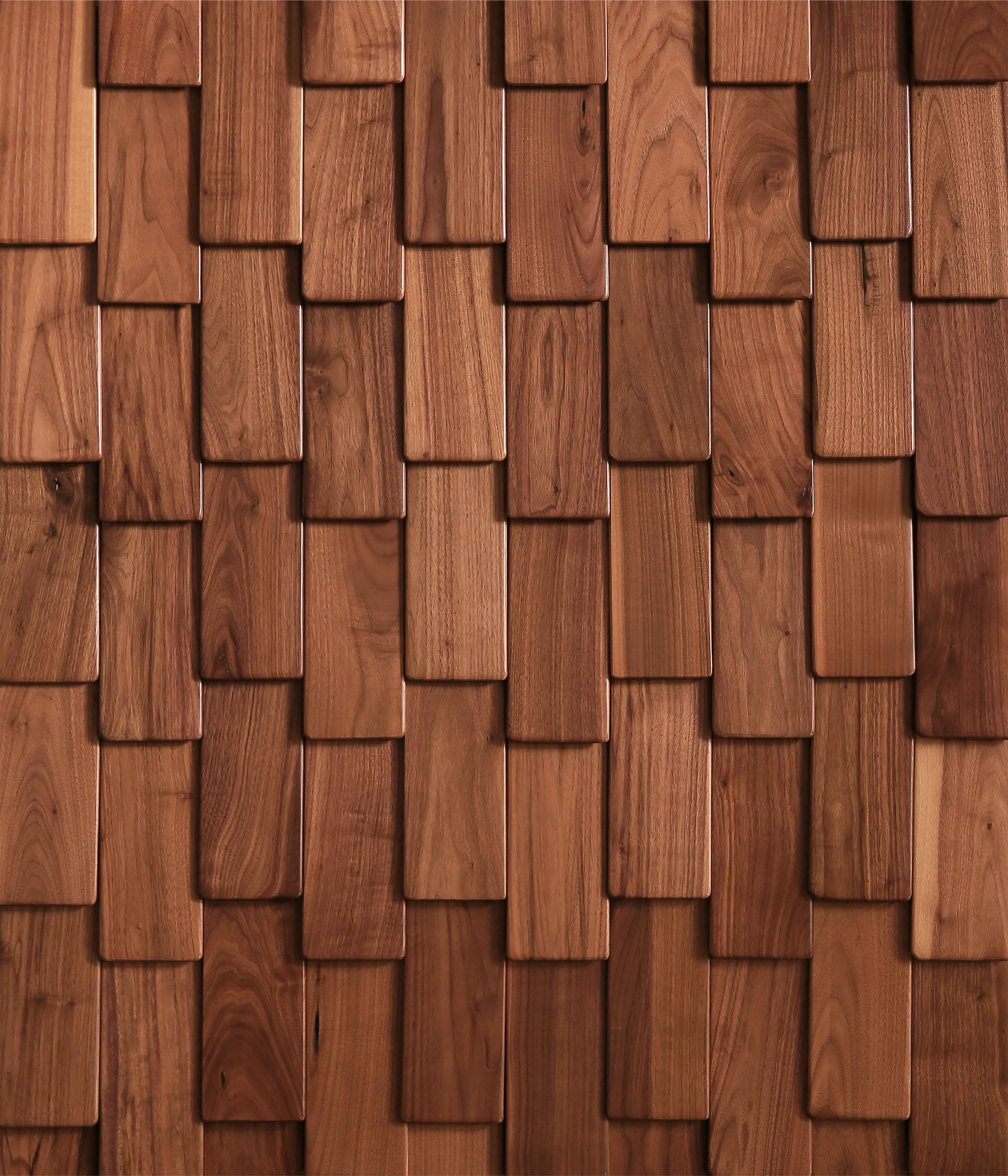 duchateau inceptiv scale reckt american walnut three dimensional wall natural wood panel conversion varnish for interior use distributed by surface group international
