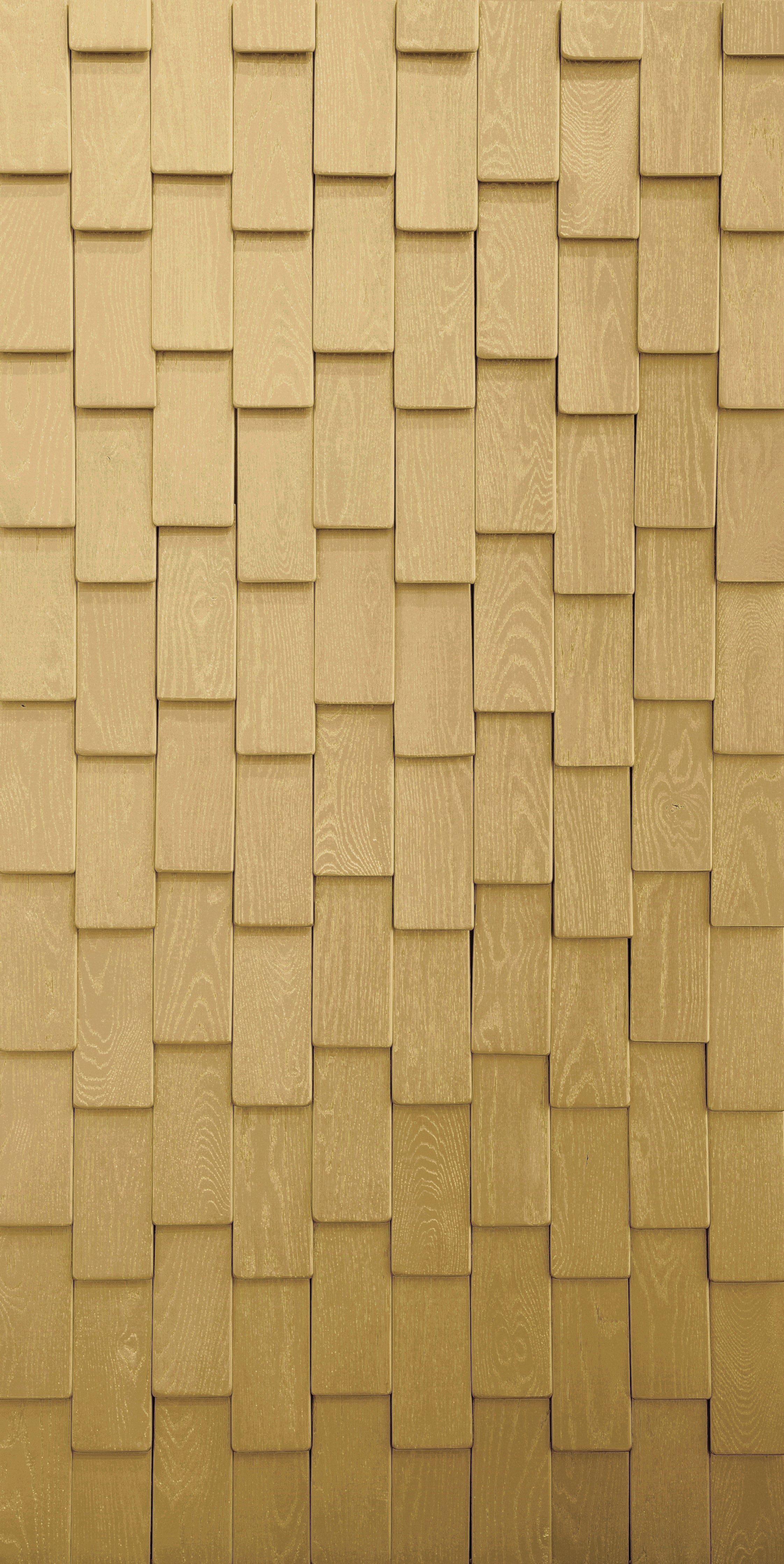 duchateau inceptiv scale reckt gold oak three dimensional wall natural wood panel lacquer for interior use distributed by surface group international