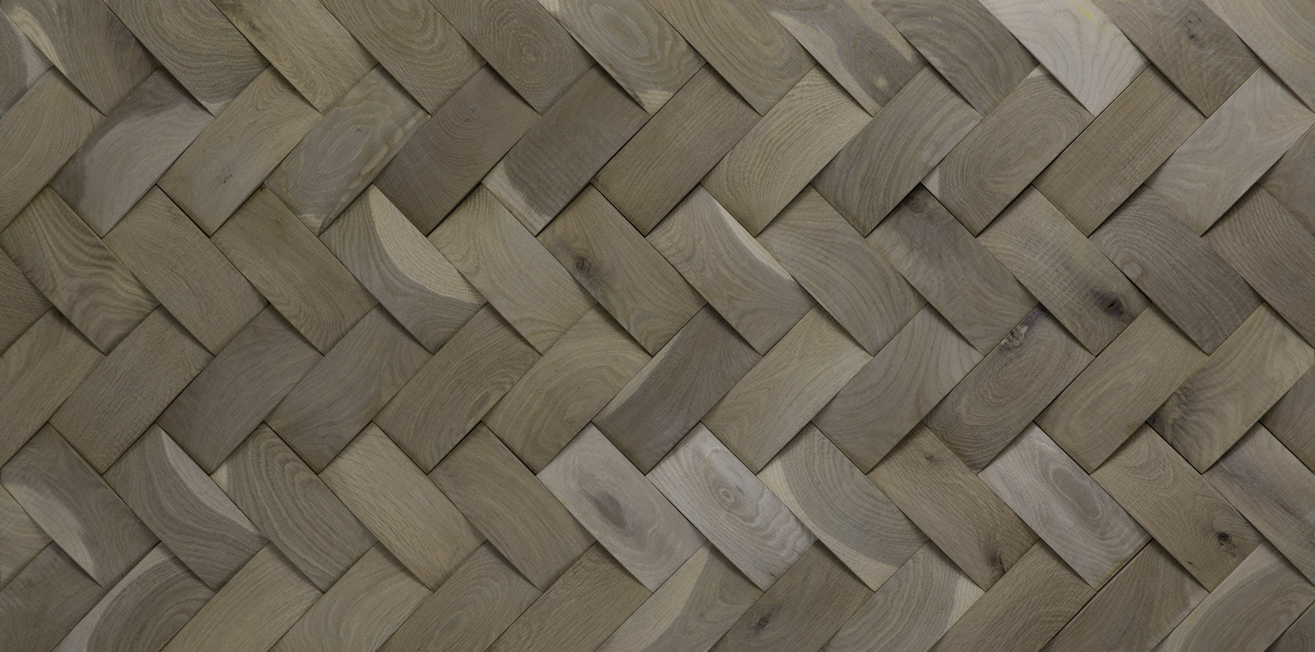 duchateau inceptiv tresses smoke oak three dimensional wall natural wood panel matte lacquer for interior use distributed by surface group international