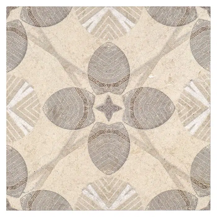 harper birchwood traditional perle blanc natural limestone square shape deco tile size 12 by 12 inch for interior kitchen and bathroom vanity backsplash wall and floor wet areas distributed by surface group and produced by artistic tile in united states