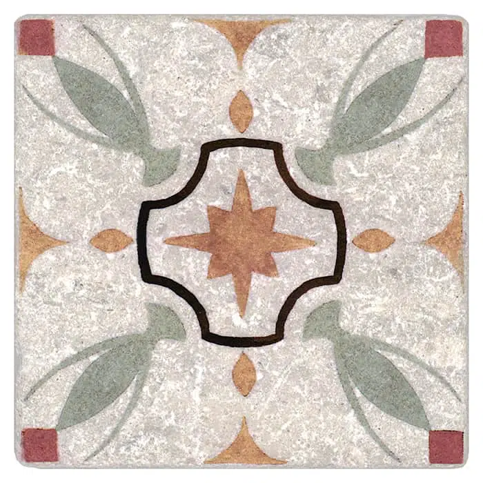 hermosa harvest simple carrara natural marble square shape deco tile size 6 by 6 inch for interior kitchen and bathroom vanity backsplash wall and floor wet areas distributed by surface group and produced by artistic tile in united states