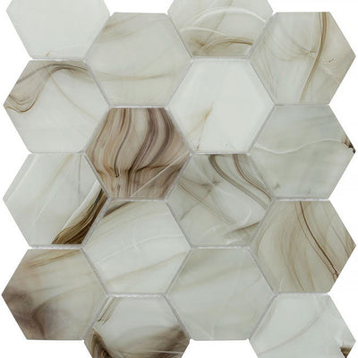 mir natural line cloud 9 amber hex wall and floor mosaic distributed by surface group natural materials