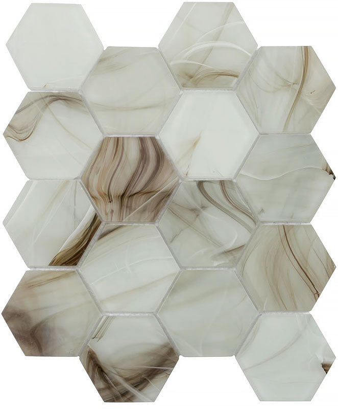 mir natural line cloud 9 amber hex wall and floor mosaic distributed by surface group natural materials