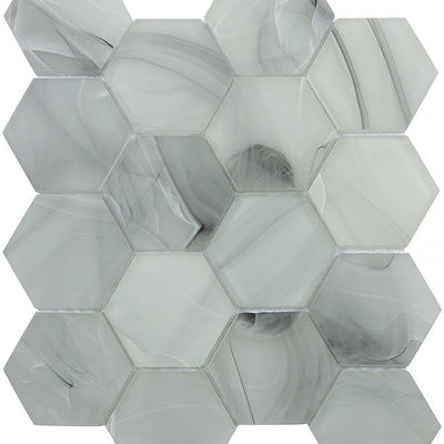 mir natural line cloud 9 gray hex wall and floor mosaic distributed by surface group natural materials