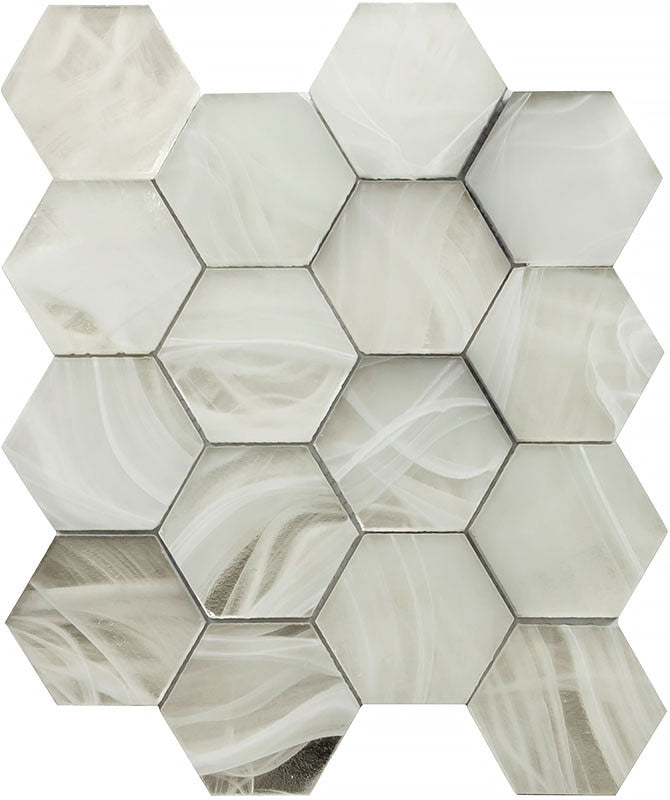 mir natural line cloud 9 silver white hex wall and floor mosaic distributed by surface group natural materials