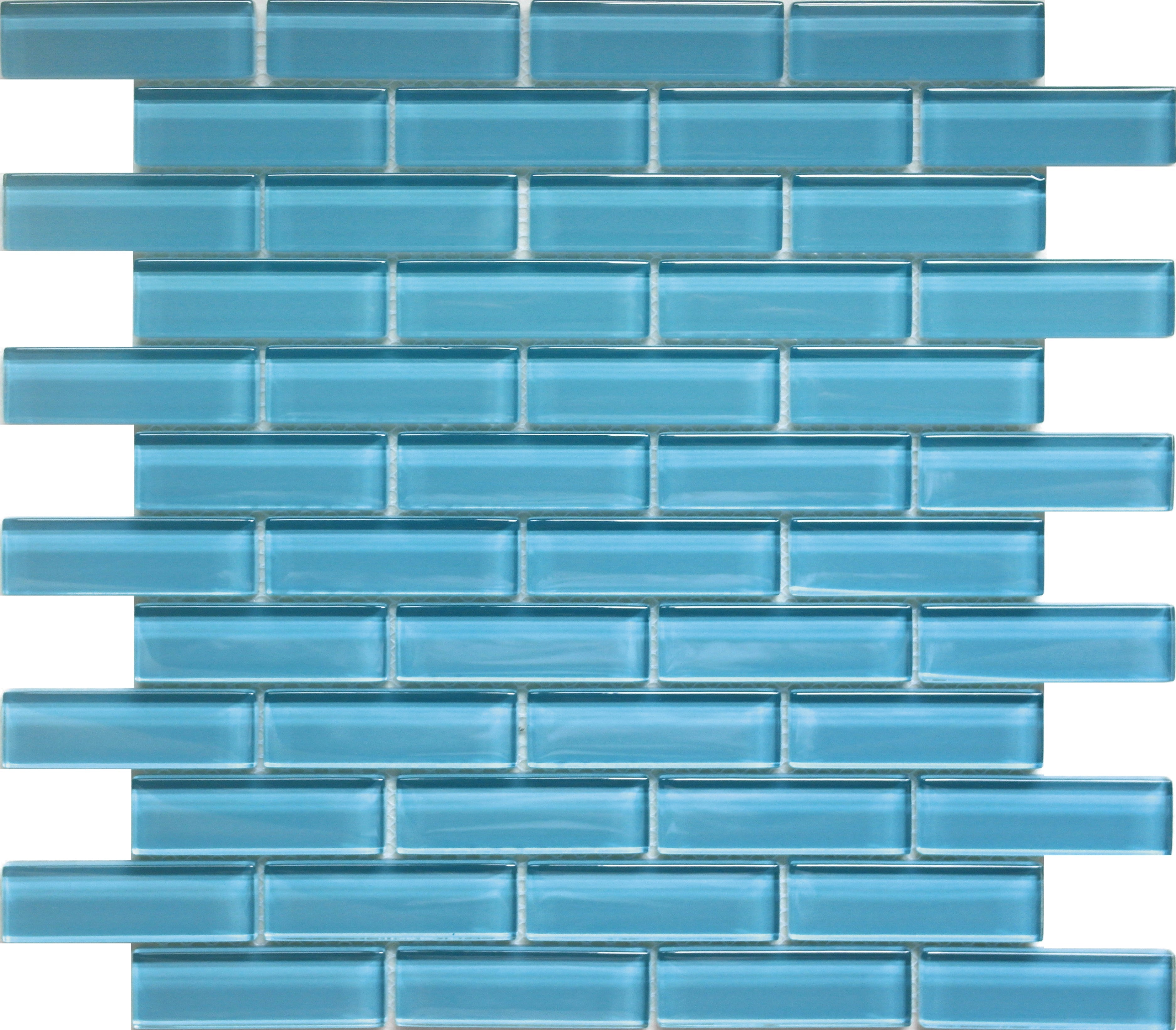 mir natural line color palette turquoise 1x3 brick gloss wall and floor mosaic distributed by surface group natural materials