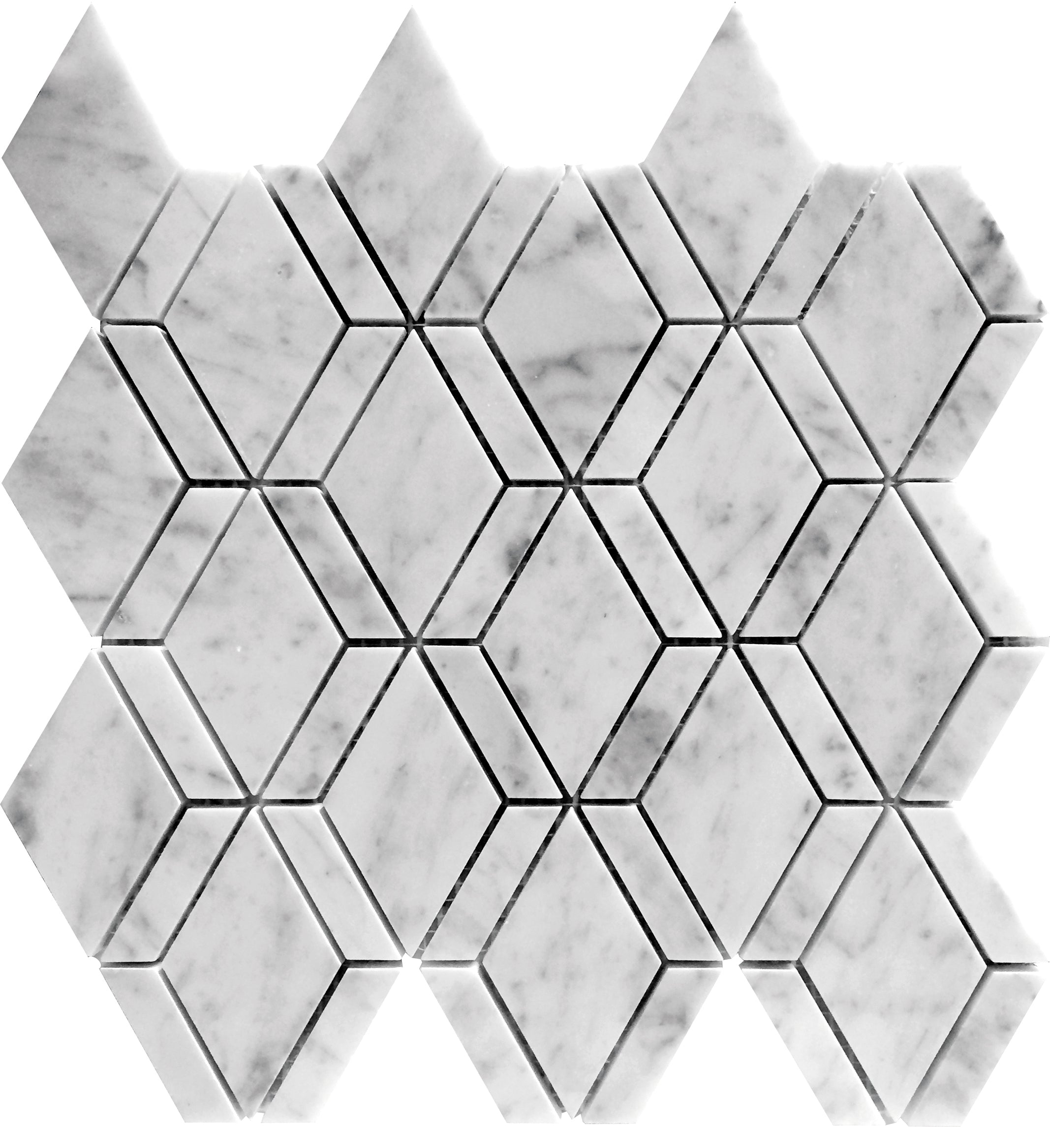 mir natural line dc metro diamond bianco carrara wall and floor mosaic distributed by surface group natural materials