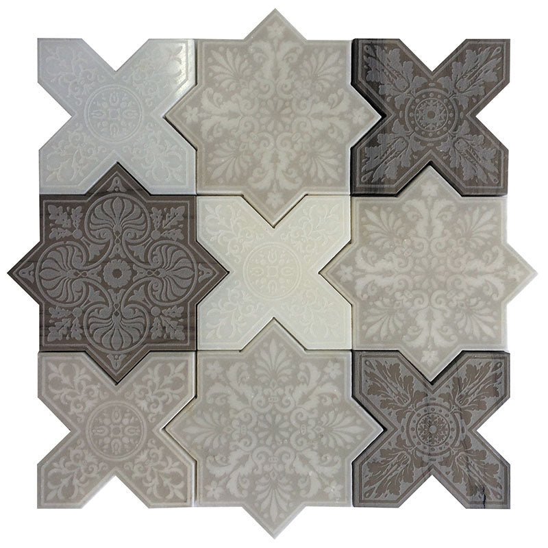 mir skalini pantheon pantheon white grey antico wall and floor mosaic distributed by surface group natural materials