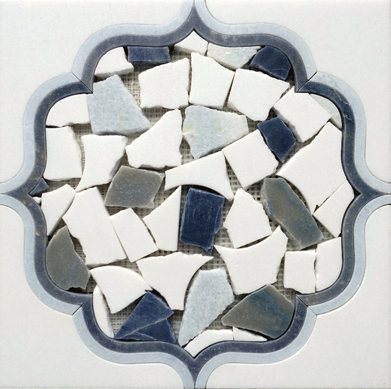mir skalini waterjet carnaby blue wall and floor mosaic distributed by surface group natural materials