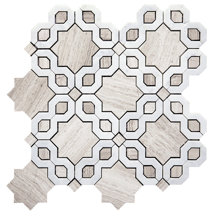 mir skalini waterjet fiore 15 wall and floor mosaic distributed by surface group natural materials