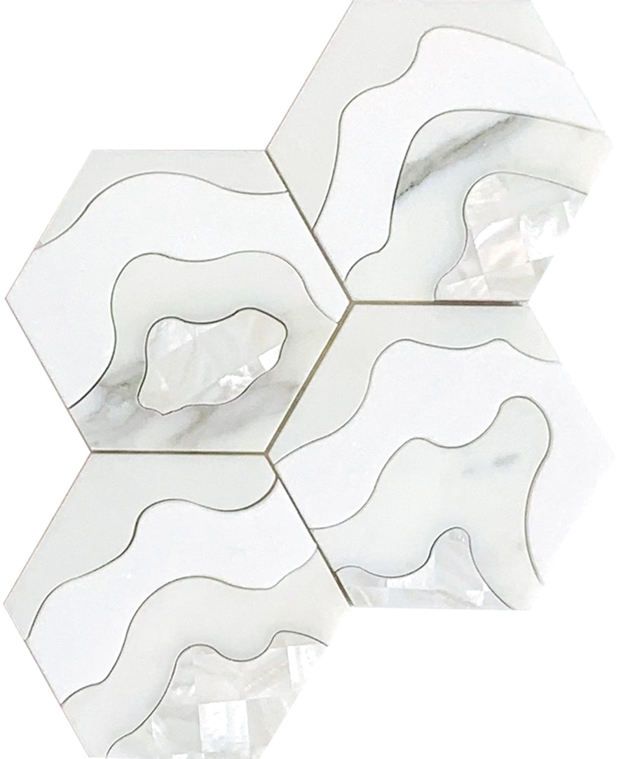 mir skalini waterjet storm white wall and floor mosaic distributed by surface group natural materials
