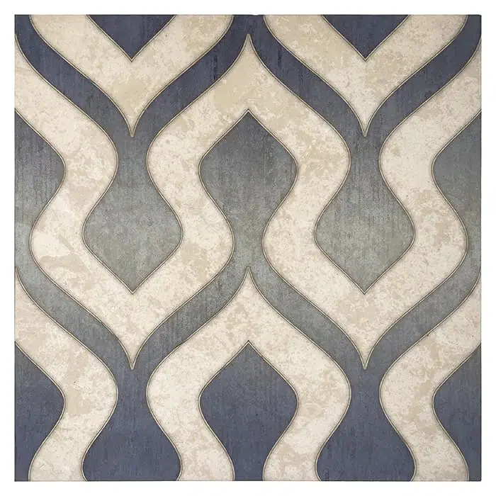 morocco sea old world perle blanc natural limestone square shape deco tile size 12 by 12 inch for interior kitchen and bathroom vanity backsplash wall and floor wet areas distributed by surface group and produced by artistic tile in united states