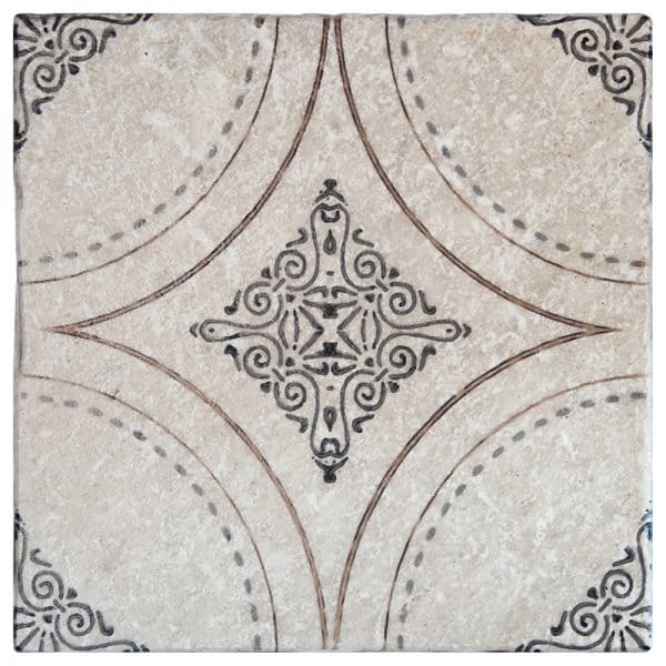 ventana bronze timeless spanish carrara natural marble square shape deco tile size 12 by 12 inch for interior kitchen and bathroom vanity backsplash wall and floor wet areas distributed by surface group and produced by artistic tile in united states
