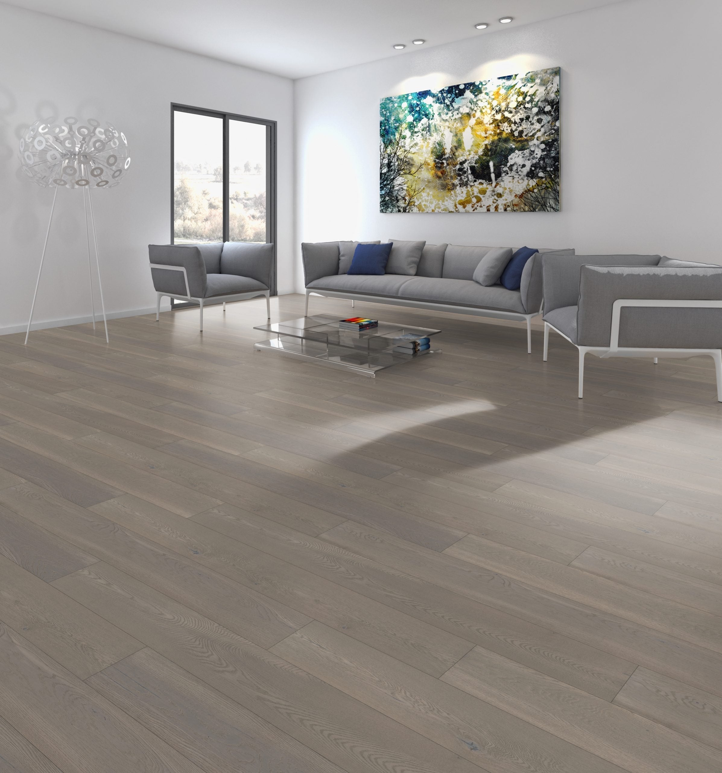teka colonial newport german french white oak natural hardwood flooring plank stained grey distributed by surface group international