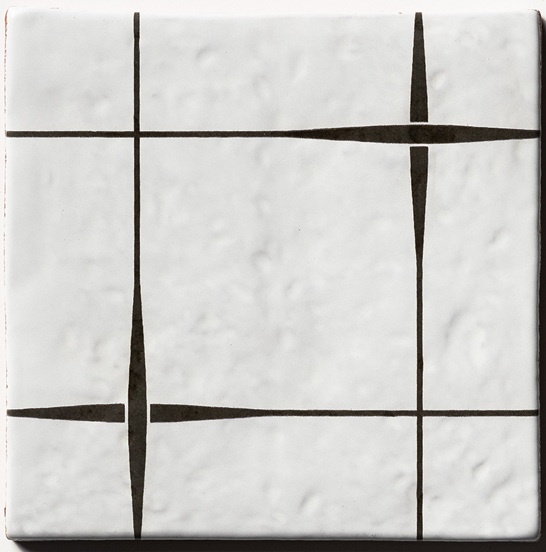 zuni 6 antique glazed terracotta deco tile size six by six sold by surface group manufactured by marble systems used for kitchen backsplashes living room accent walls and bathroom walls